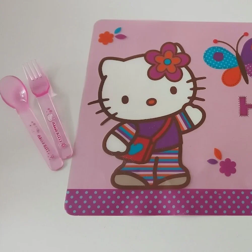 Hello Kitty Placemat & Utensils